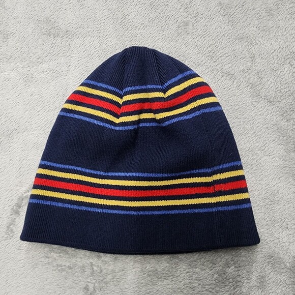 J. McLaughlin Blue Yellow Red Beanie hat One Size - Picture 2 of 6